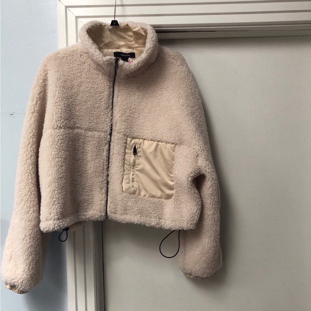 Forever 21 Sherpa teddy jacket coat size large women’s